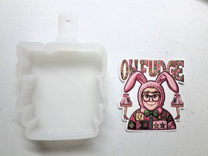 Oh Fudge Christmas Story Cardstock Silicone Mold, Aroma Bead Molds, Premium Cardstock Images, Car Freshie