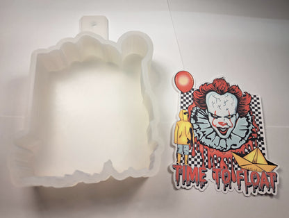 Time to Float Killer Clown: Pennywise Clown - IT Horror Movie Inspired Cardstock Silicone Mold, Aroma Bead Molds
