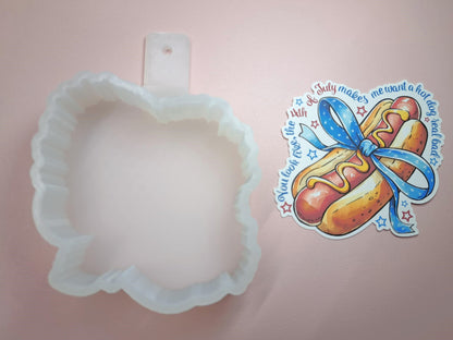 4th of July Makes Me Want a Hot Dog Real Bad Cardstock Silicone Mold, Aroma Bead Molds, Premium Cardstock Images