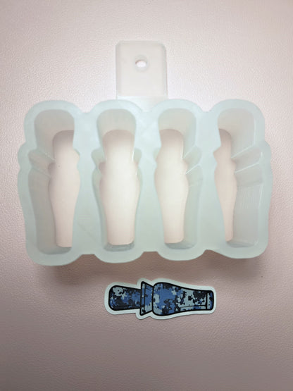 VENT CLIP: Duck Call Four Cavity Small Vent Clip Size Cardstock Silicone Mold, Aroma Bead Molds, Premium Cardstock Images