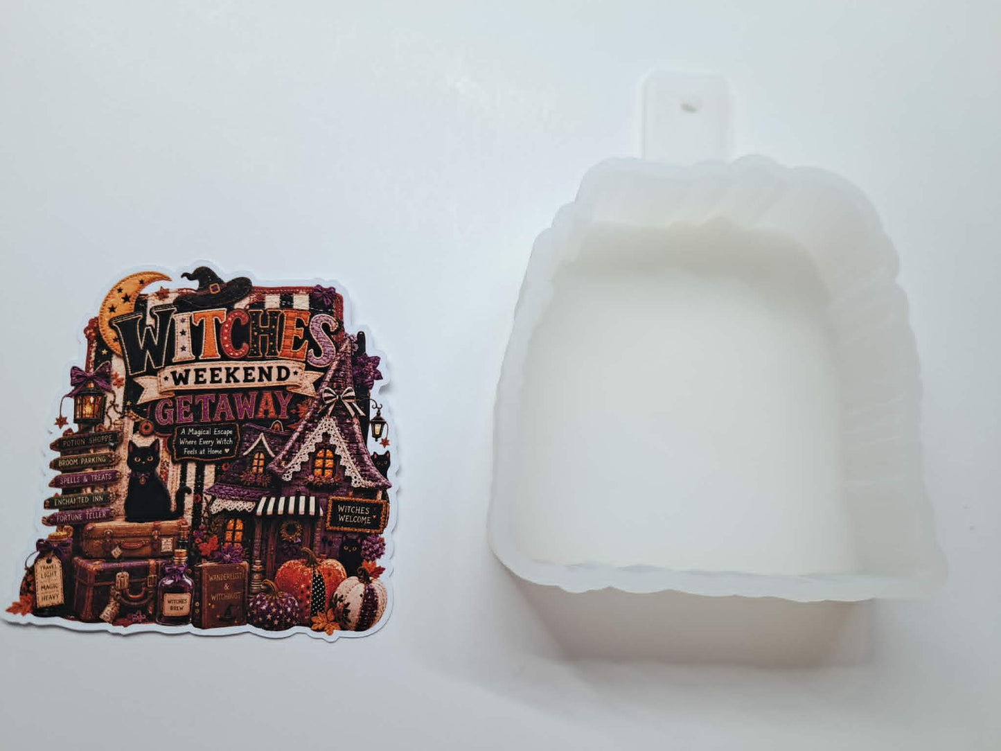 Witches Weekend Fall Cardstock Silicone Mold, Aroma Bead Molds, Premium Cardstock Images