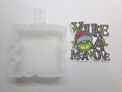 You're A Mean One Grinch Cardstock Silicone Mold, Aroma Bead Molds, Premium Cardstock Images
