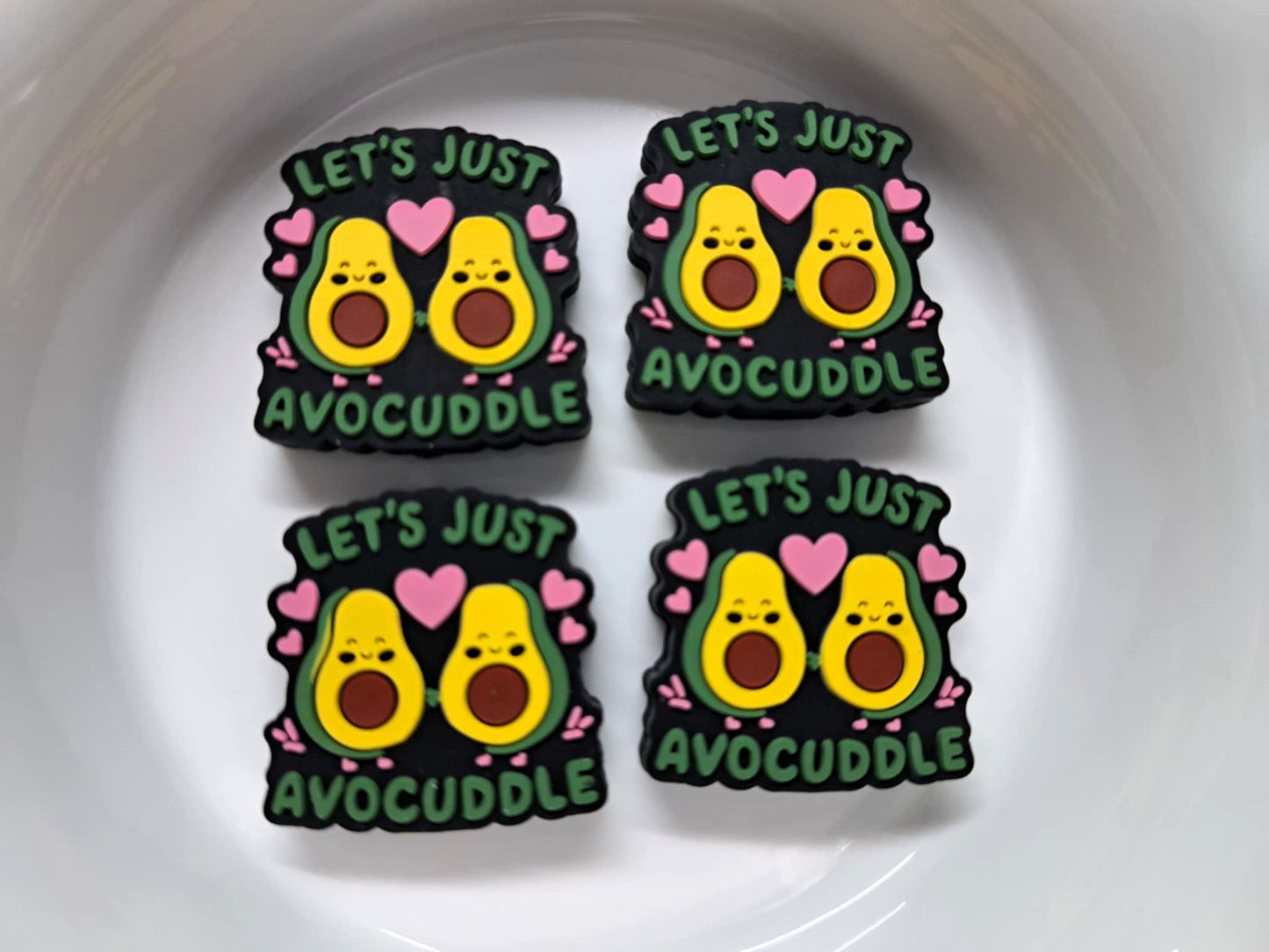 Let's Just Avocuddle - Avocados Love Silicone Focal Bead