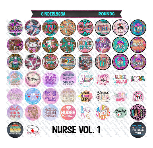 2.5 inch Round Nursing Vol. 1 Cardstock Only for freshies: Cardstock Silicone Mold, for Aroma Bead Molds, Premium Cardstock Images-NO MOLD