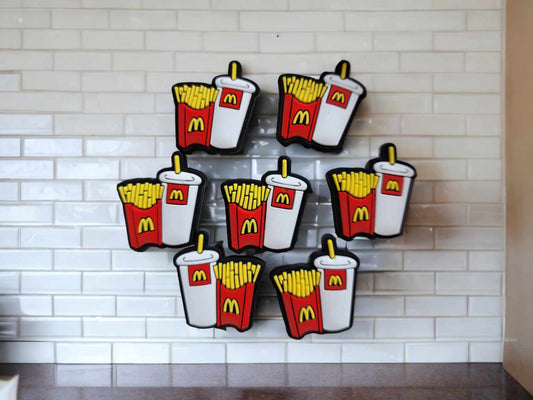 McDonald's Fries and Drink Silicone Focal Bead - 0434