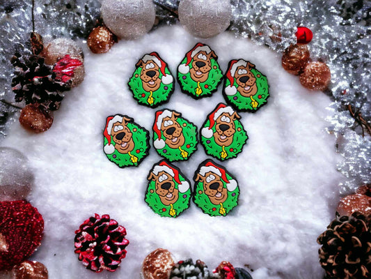 Scooby-Doo: Santa Hat & Christmas Wreath Silicone Focal Bead - 0425
