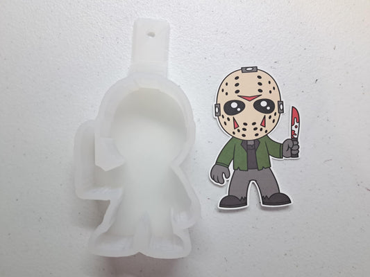 Jason Halloween Scary Horror Movie Cardstock Silicone Mold, Aroma Bead Molds