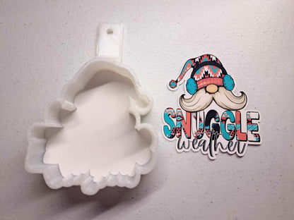 Snuggle Weather Gnome Cardstock Silicone Mold, Aroma Bead Molds, Premium Cardstock Images, Car Freshies