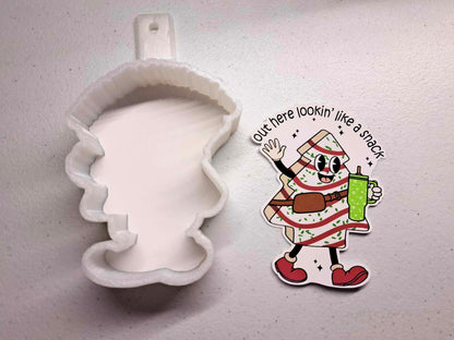 Out Here Lookin Like A Snack Wearing: With or Without a Santa Hat Cardstock Silicone Mold, Aroma Bead Molds, Premium Cardstock Images