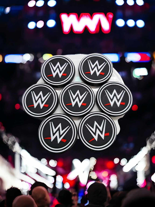 WWE: World Wrestling Entertainment Round Black Silicone Focal Bead - 0601