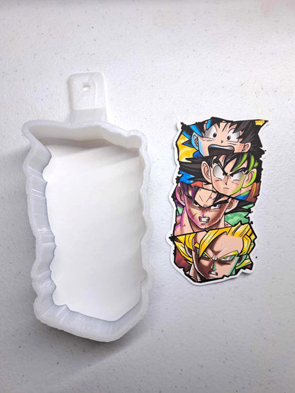 Dragon Ball Z Anime Cardstock Silicone Mold, Aroma Bead Molds, Premium Cardstock Images