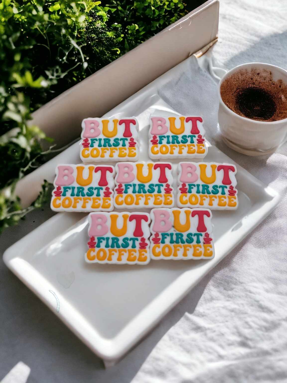 But First Coffee Silicone Focal Bead - 0603