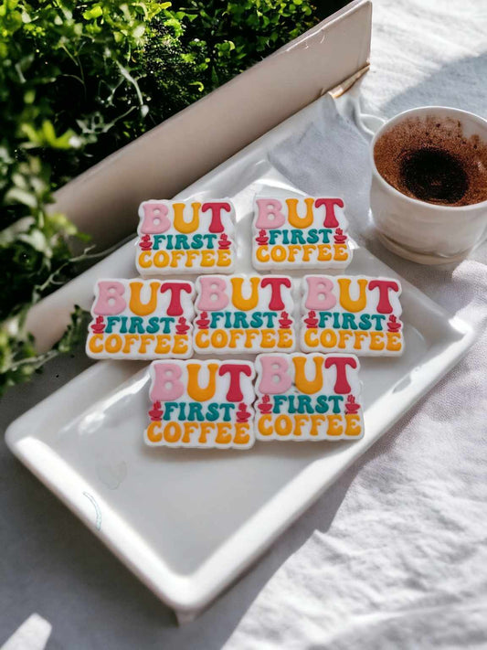 But First Coffee Silicone Focal Bead - 0603