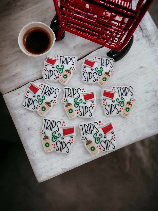 Trips & Sips: Target and Starbucks Shopping Silicone Focal Bead - 0593
