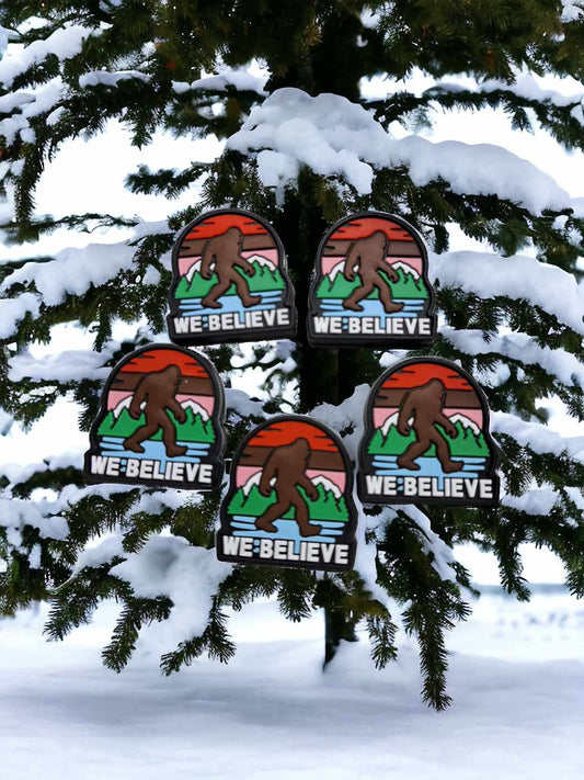 We Believe Bigfoot Silicone Focal Bead - 0641