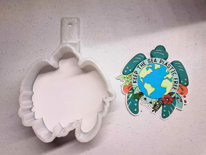Keep the Sea Plastic Free Sea Turtle Cardstock Silicone Mold, Aroma Bead Molds, Premium Cardstock Images