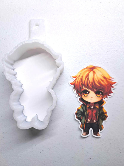 Ron Weasley Chibi: HP - Hogwarts, Wizard, Magic Movie Inspired Cardstock Silicone Mold, Aroma Bead Molds, Premium Cardstock Images