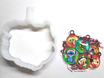 Christmas Ornaments Character Group Cardstock Silicone Mold, Aroma Bead Molds, Premium Cardstock Images