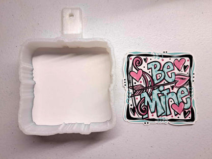 Be Mine: Cupid Bow & Hearts Cardstock Silicone Mold, Aroma Bead Molds, Premium Cardstock