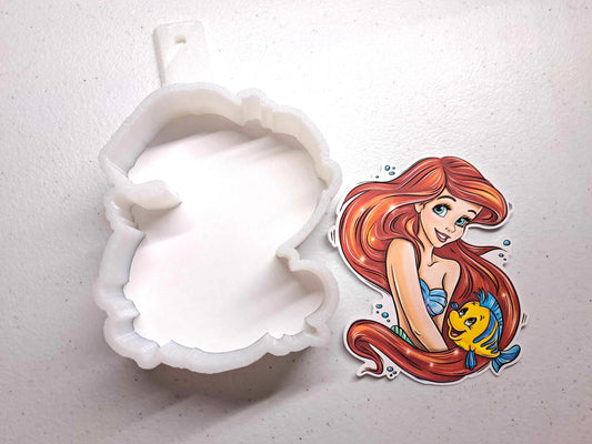 Ariel - Princess of the Sea: Mermaid, Prince Eric, Ursula, Kiss the Girl Cardstock Silicone Mold, Aroma Bead Molds, Premium Cardstock Images