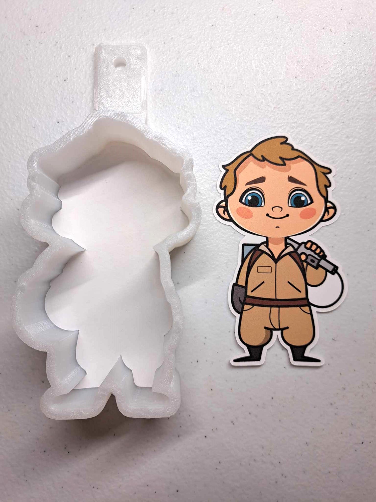 Ghostbusters Original Chibi: Peter Venkman Cardstock Silicone Mold, Aroma Bead Molds, Premium Cardstock Images