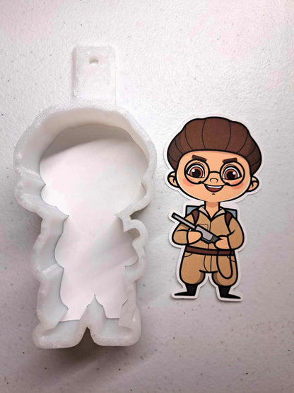 Ghostbusters Original Chibi: Egon Spengler Cardstock Silicone Mold, Aroma Bead Molds, Premium Cardstock Images