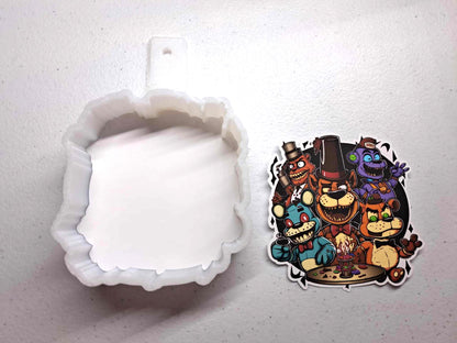 Five Nights at Freddys - Gaming Inspired Cardstock Silicone Mold, Aroma Bead Molds, Premium Cardstock, Silicone Cardstock Freshies