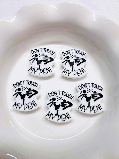 Don't Touch My Pen: Drop Kick Silicone Focal Bead - 0654