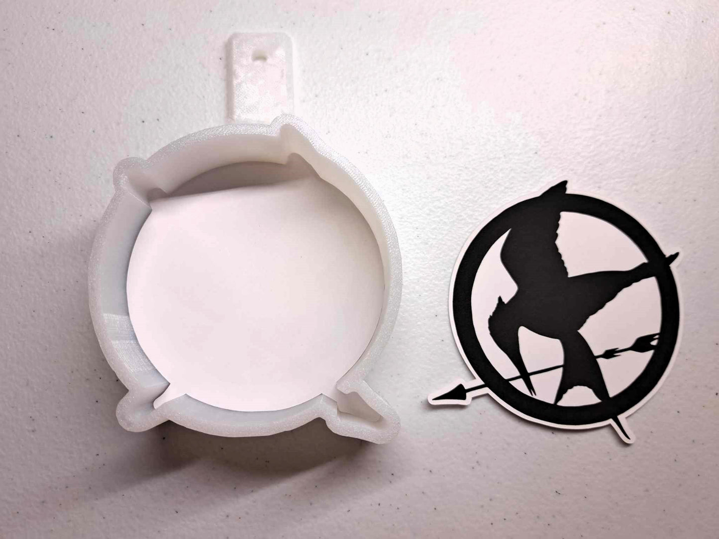Hunger Games Mockingjay Symbol - Movie Inspired Cardstock Silicone Mold, Aroma Bead Molds, Premium Cardstock Images
