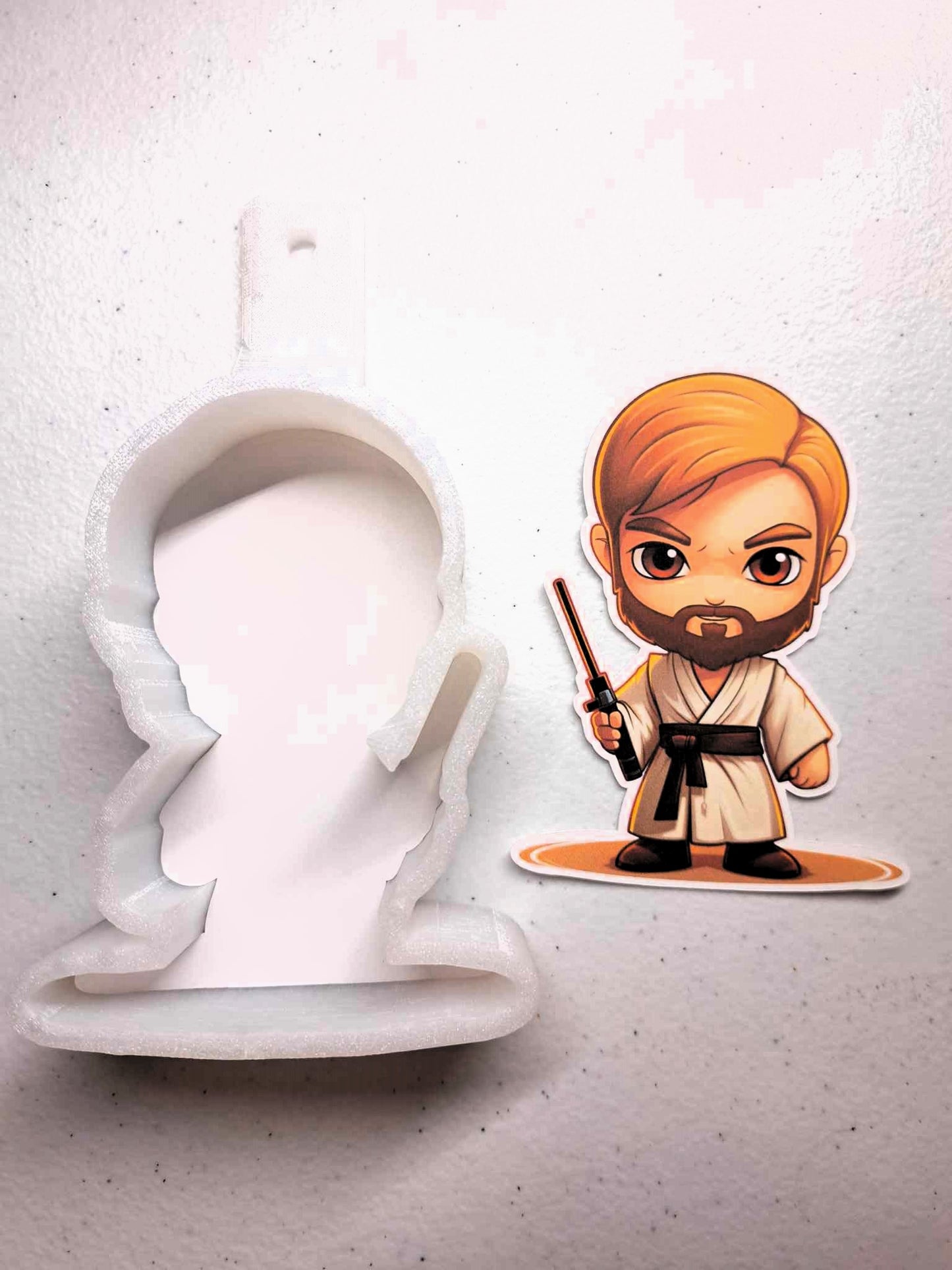 Star Wars Obi-Wan Kenobi Chibi Cardstock Silicone Mold, Aroma Bead Molds, Premium Cardstock Images