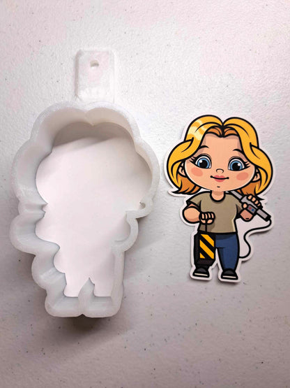 Ghostbusters Afterlife: Callie Spengler Chibi Cardstock Silicone Mold, Aroma Bead Molds, Premium Cardstock Images