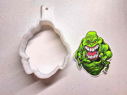 Ghostbusters Original Chibi: Slimer Cardstock Silicone Mold, Aroma Bead Molds, Premium Cardstock Images