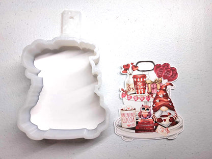 Valentine Tier Tray Gnome Cardstock Silicone Mold, Aroma Bead Molds, Premium Cardstock