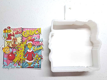 Mean One Stink, Stank, Stunk Cardstock Silicone Mold, Aroma Bead Molds, Premium Cardstock Images