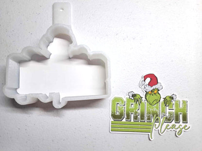 Grinch Please Cardstock Silicone Mold: Mean One, Green Man Aroma Bead Molds, Premium Cardstock Images