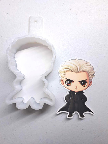 Draco Chibi: HP - Villian, Hogwarts, Wizard Movie Inspired Cardstock Silicone Mold, Aroma Bead Molds, Premium Cardstock Images