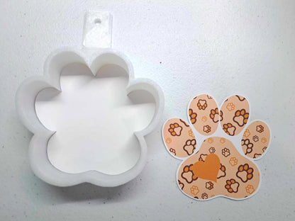 Paw Print with Multiple Images Cardstock Silicone Mold, Aroma Bead Molds, Premium Cardstock Images