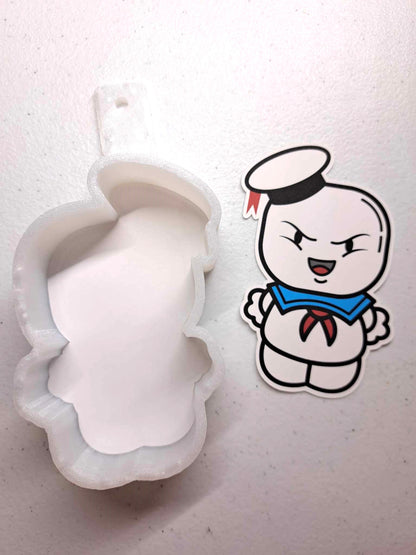 Ghostbusters Original Chibi: Stay Puft Marshmallow Man Cardstock Silicone Mold, Aroma Bead Molds, Premium Cardstock Images