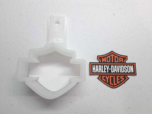 VENT CLIP: Single Small Harley Davidson/Motorcycle Logo With Multiple Colors Cardstock Silicone Mold, Vent Clip, Aroma Bead Molds