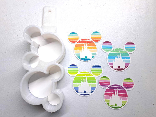 VENT CLIP: Mouse Head Two Cavity Small Vent Clip Size Cardstock Silicone Mold, Aroma Bead Molds, Premium Cardstock Images