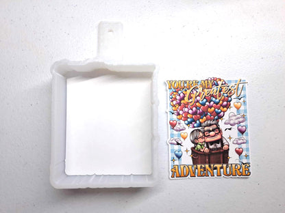 Up's Carl & Ellie: You're My Greatest Adventure Balloon Hearts Cardstock Silicone Mold, Aroma Bead Molds, Premium Cardstock Images