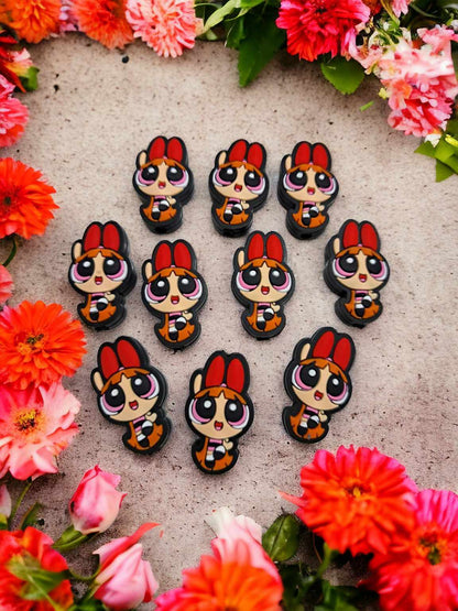 Powerpuff Girls Silicone Focal Bead - 0192