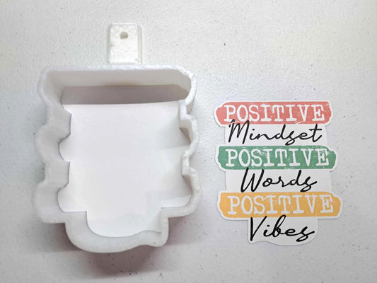 Positive Mindset, Positive Words, Positive Vibes Multicolor Cardstock Silicone Mold, Aroma Bead Molds, Premium Cardstock Images
