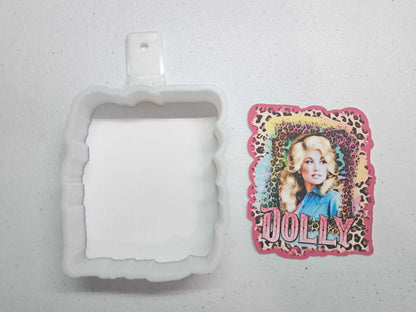 Dolly Silhouette with Leopard Cardstock Silicone Mold, Aroma Bead Molds, Premium Cardstock Images