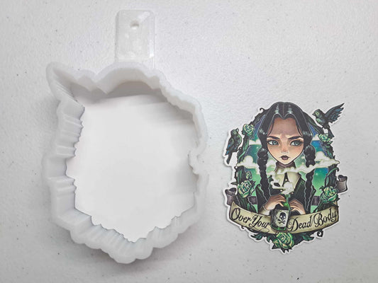Wednesday Over Your Dead Body Cardstock Silicone Mold, Aroma Bead Molds, Premium Cardstock Images