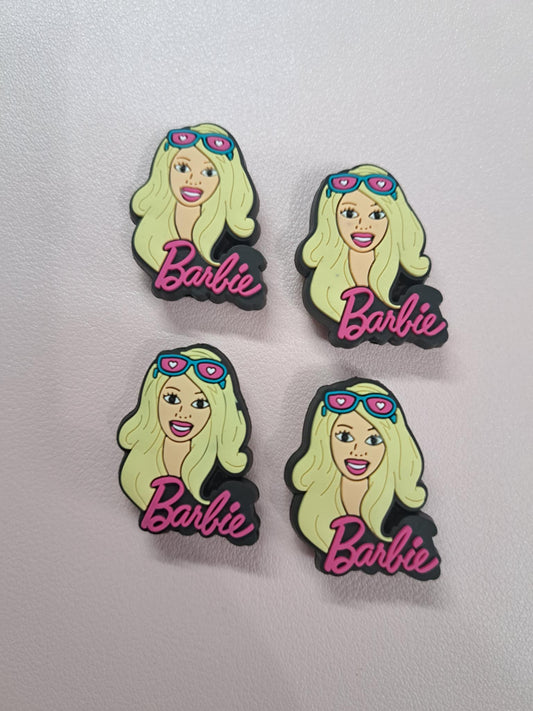 Barbie Upper Body with Sunglasses On Top of Head Silicone Focal Bead