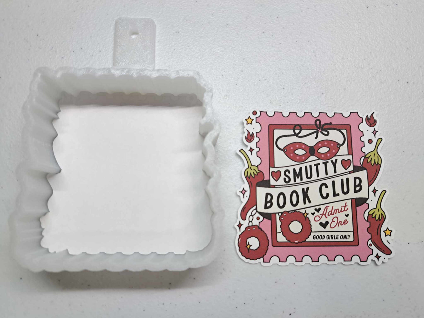 Smutty Book Club Admit One Spicy Ticket Cardstock Silicone Mold, Aroma Bead Molds, Premium Cardstock Images
