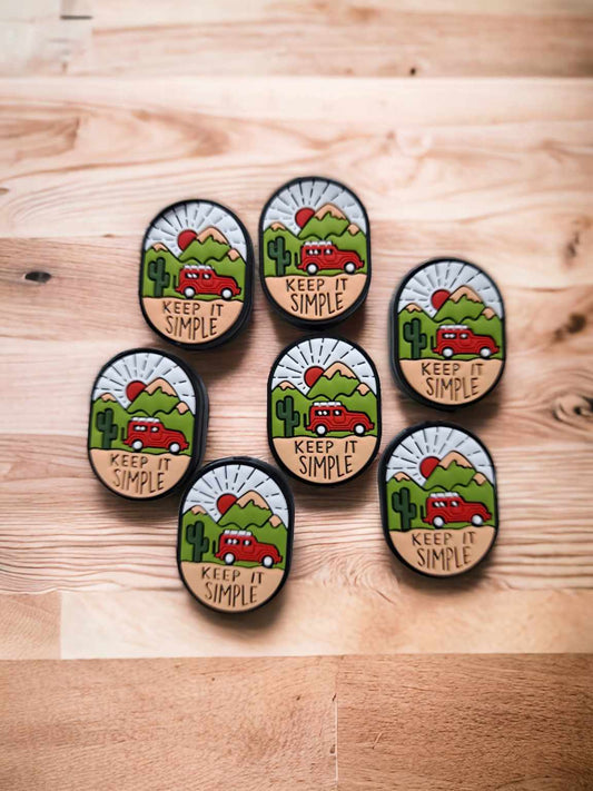 Keep it Simple Outdoor Scene with Vehicle Silicone Focal Bead - 0729