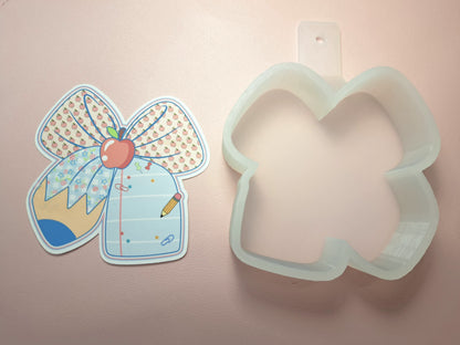 Coquette Bow Pencil Cardstock Silicone Mold, Aroma Bead Molds, Freshie Mold, Premium Cardstock Images