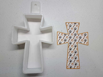 Cross Style 1: Christmas, Fall, Western, Burlap, Stained Glass Flowers Cardstock Silicone Mold, Aroma Bead Molds